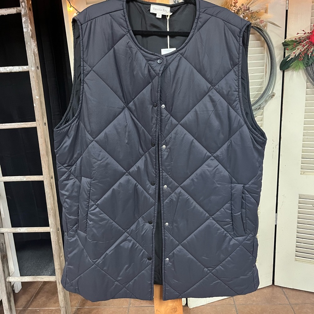Black Quilted Vest